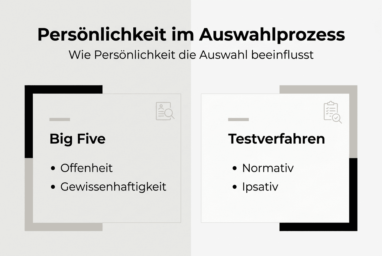 Grafik: Wie Persönlichkeit das Auswahlverfahren beeinflusst