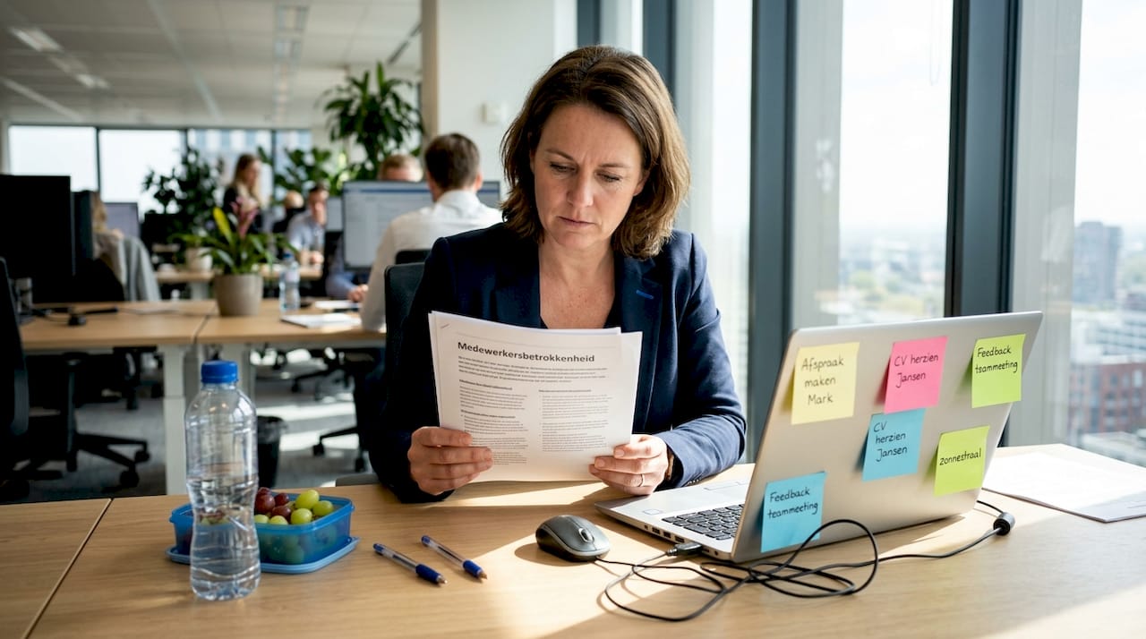 De HR-manager verdiept zich in een rapport over de vaardigheden van de toekomst.