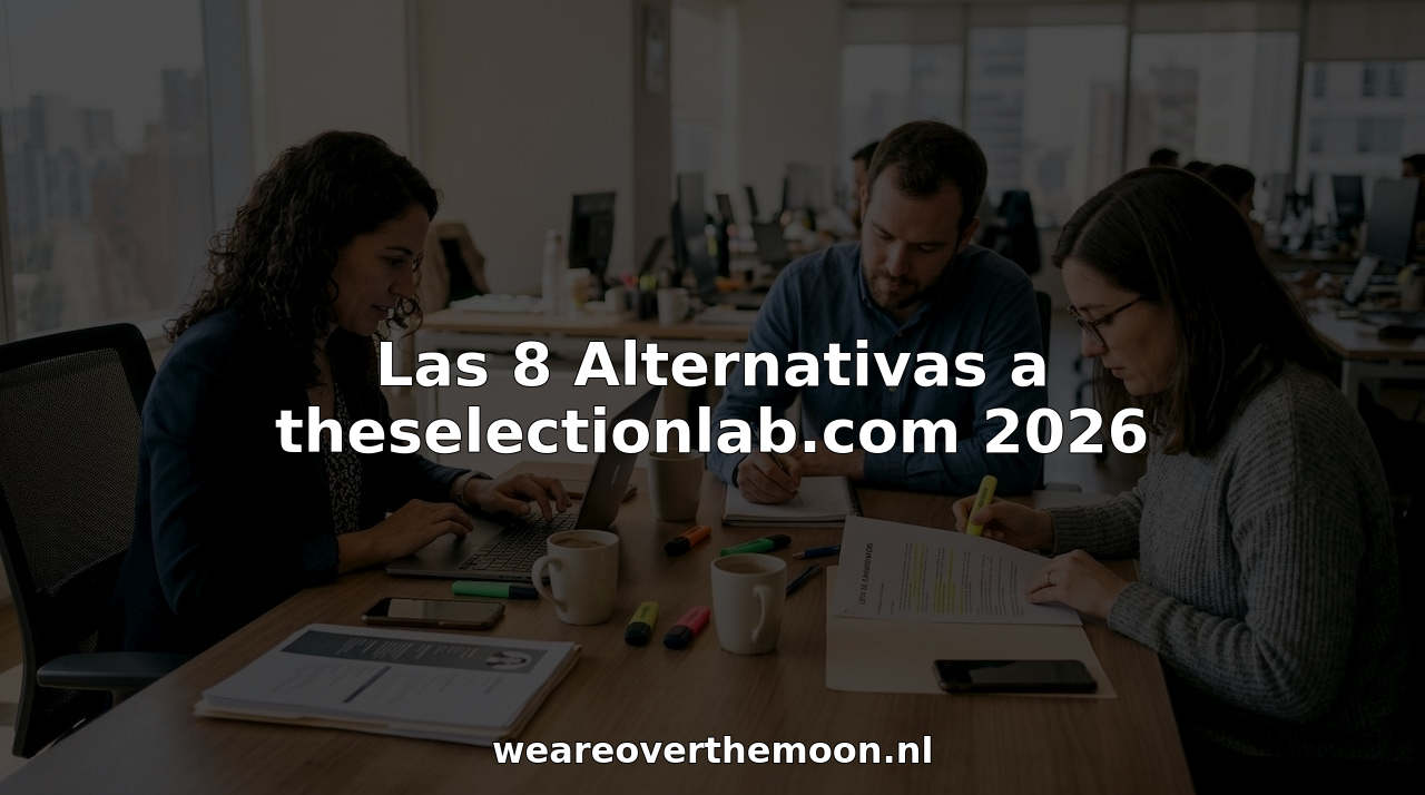 El equipo de selección revisa juntos los currículums de los candidatos.