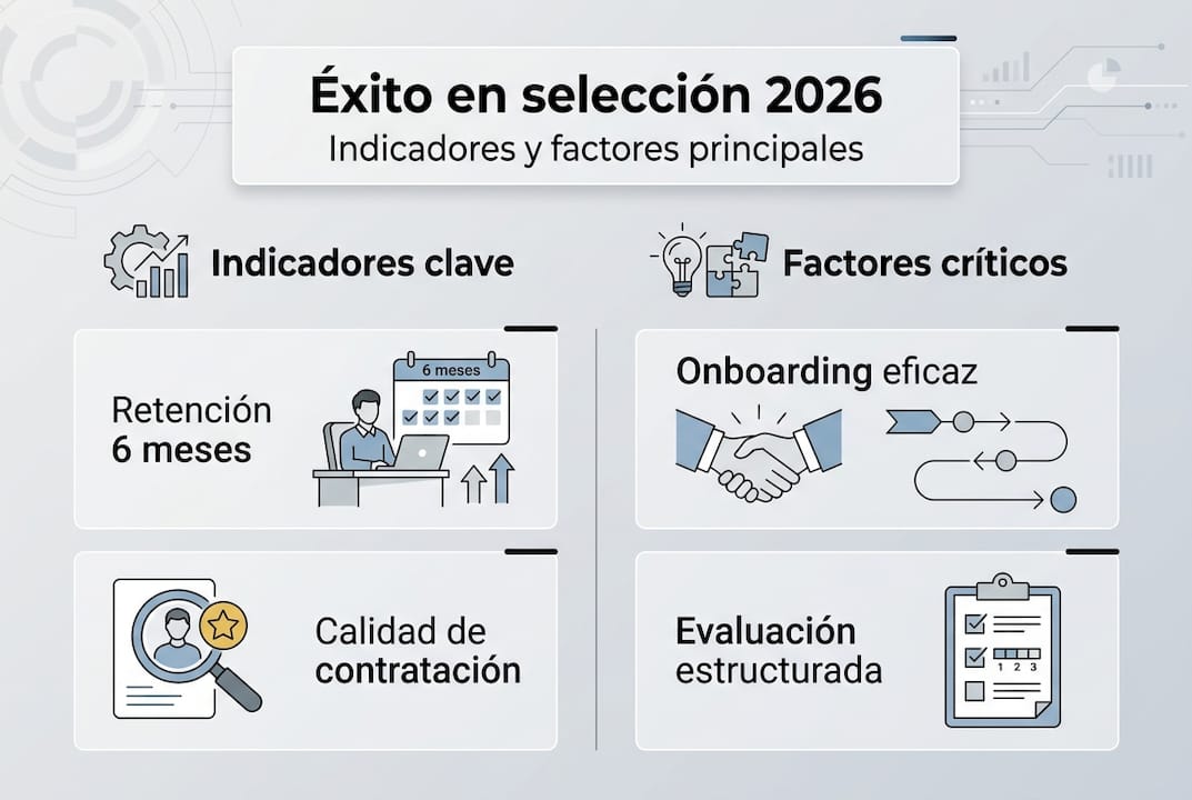 Infografía sobre los principales indicadores y claves para lograr una selección exitosa