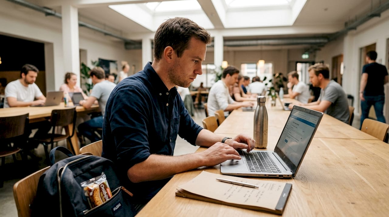 Sollicitant maakt een praktijktest op de werkvloer