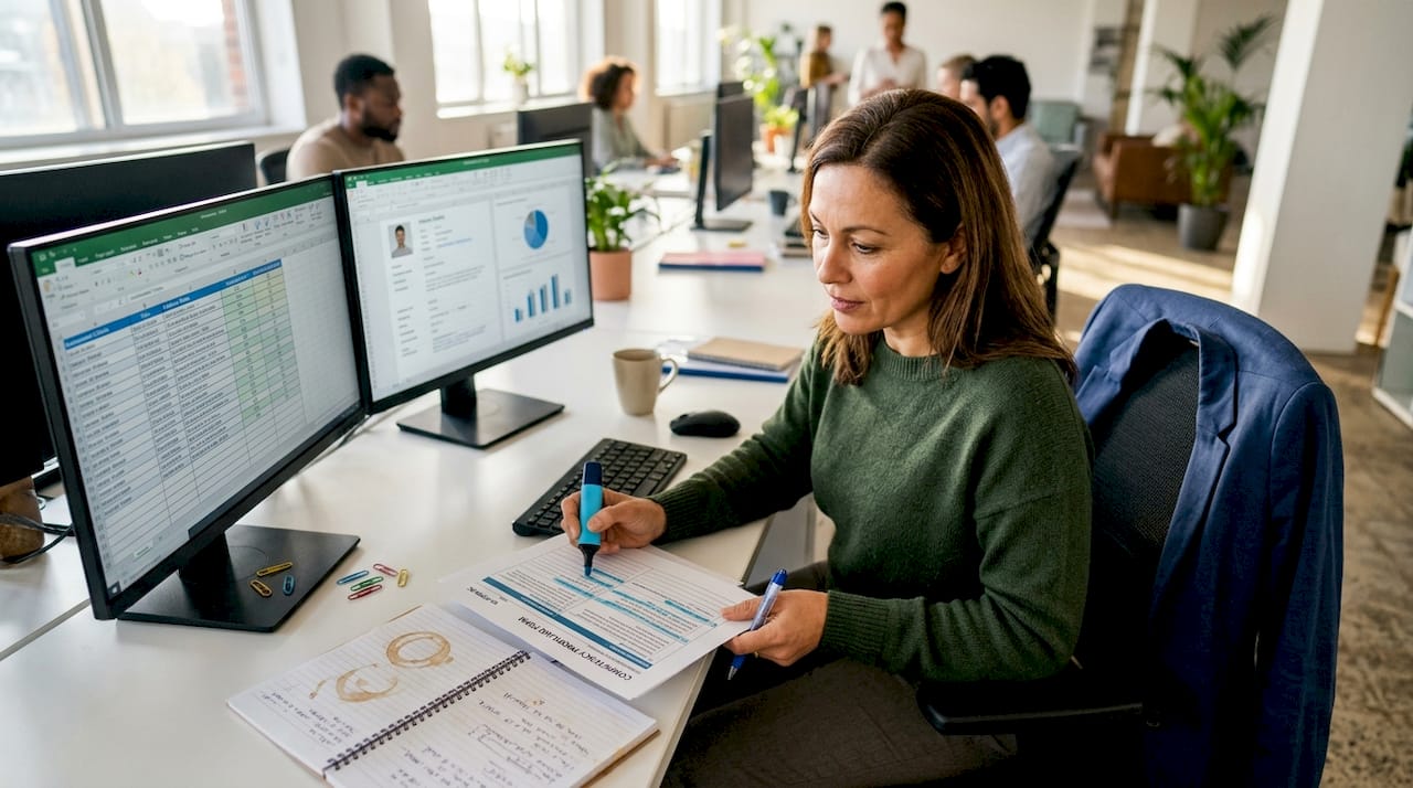 Recruiter working on competency GAP analysis