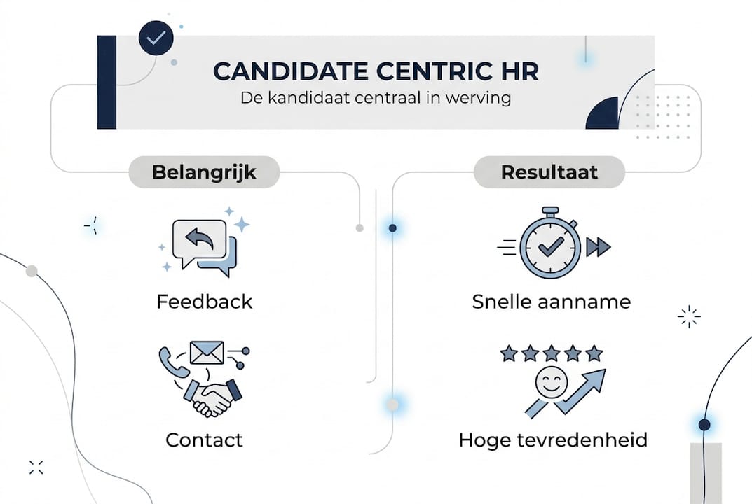 Overzichtelijke infographic met de belangrijkste punten van een kandidaatgerichte aanpak