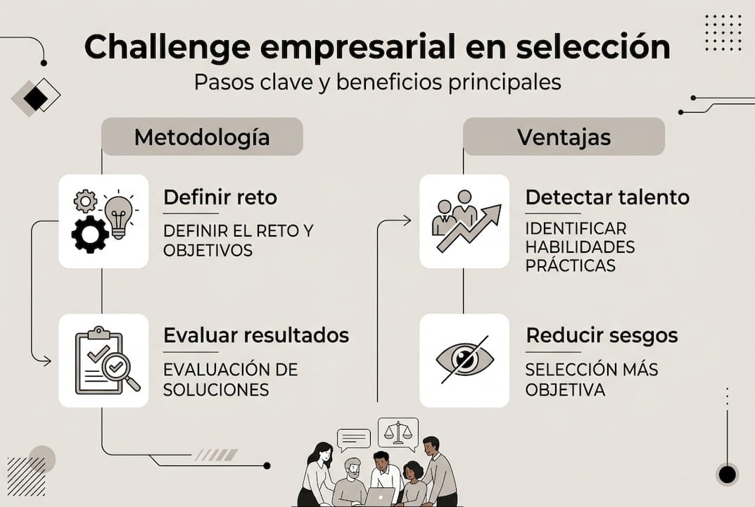 Infografía: cómo funciona un challenge empresarial y sus principales beneficios