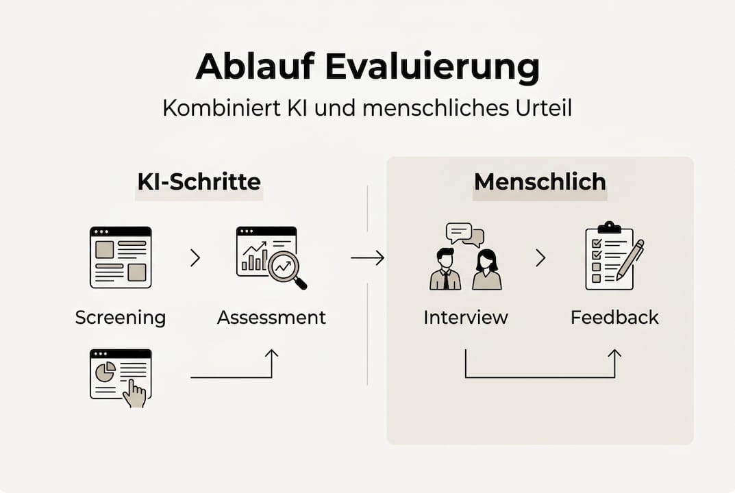 Schritt-für-Schritt-Übersicht: So läuft der Evaluierungsprozess ab (Infografik)