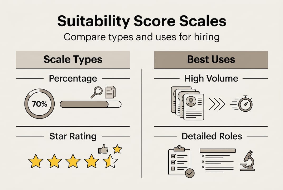 Infographic compares suitability score scale types