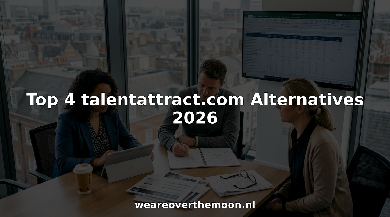 HR team comparing recruitment platforms in office