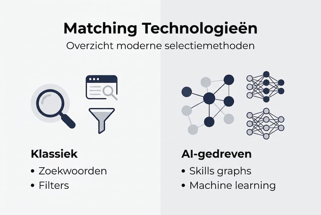 Infographic: overzicht van matchingtechnologieën en hun voordelen