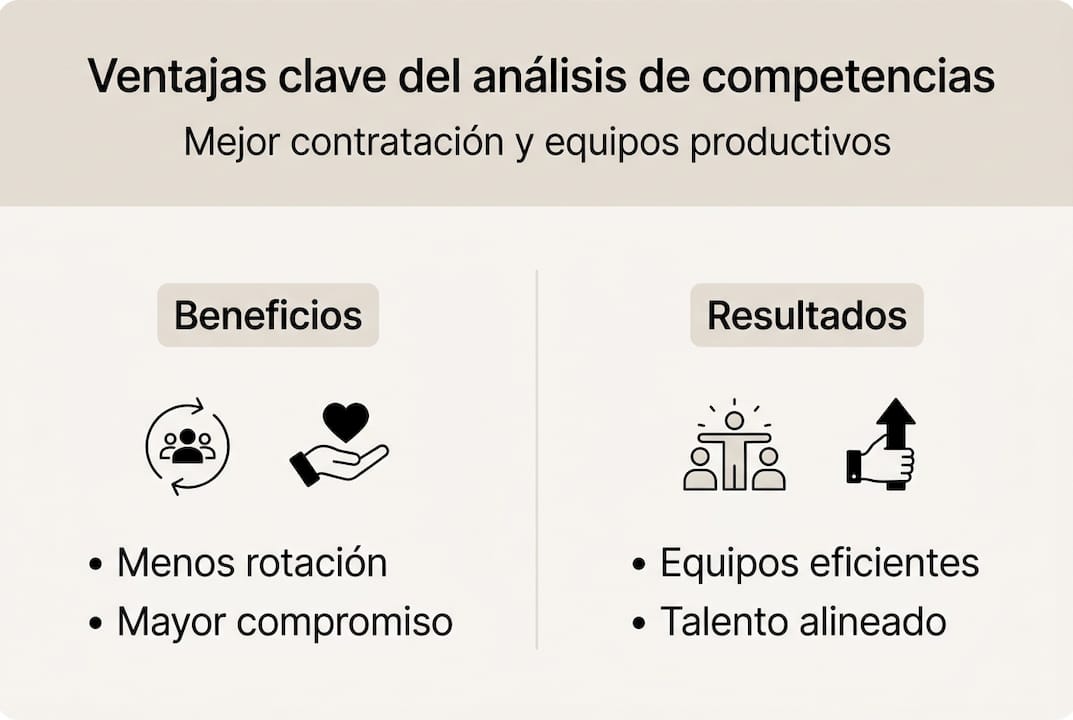 Infografía: principales beneficios del análisis de competencias