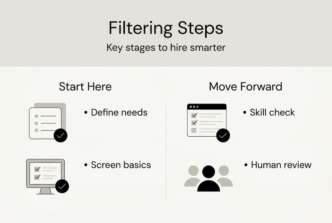 Infographic: candidate filtering process overview