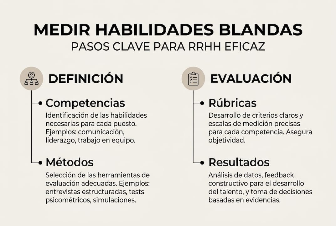 Infografía: cómo evaluar las habilidades blandas paso a paso