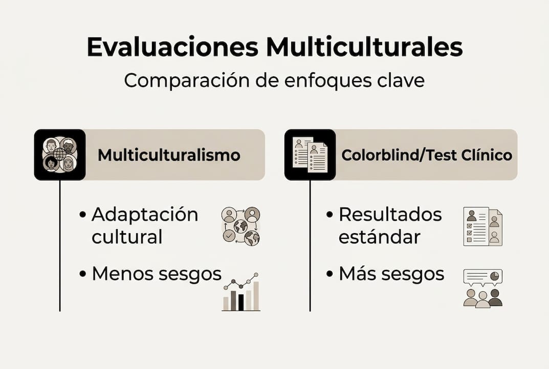 Infografía sobre diferentes perspectivas para evaluar la diversidad cultural