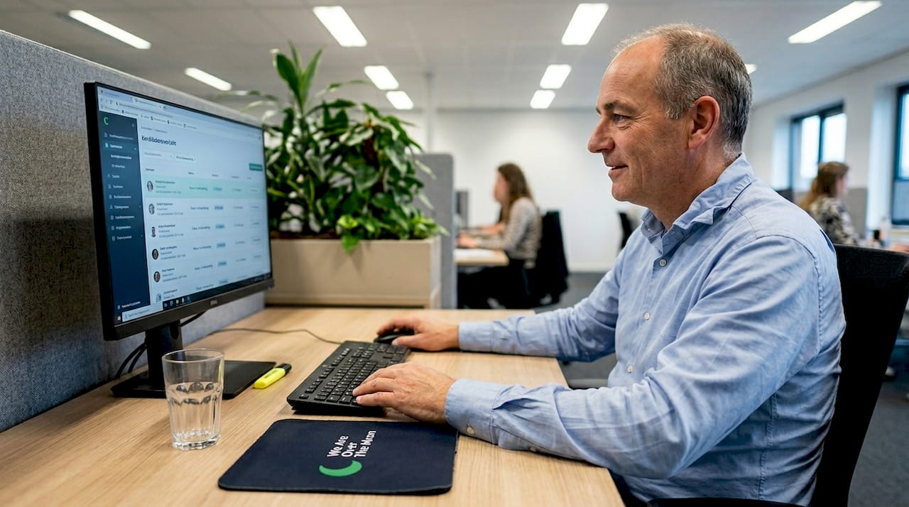 Een HR-professional beoordeelt door AI samengestelde kandidatenprofielen.