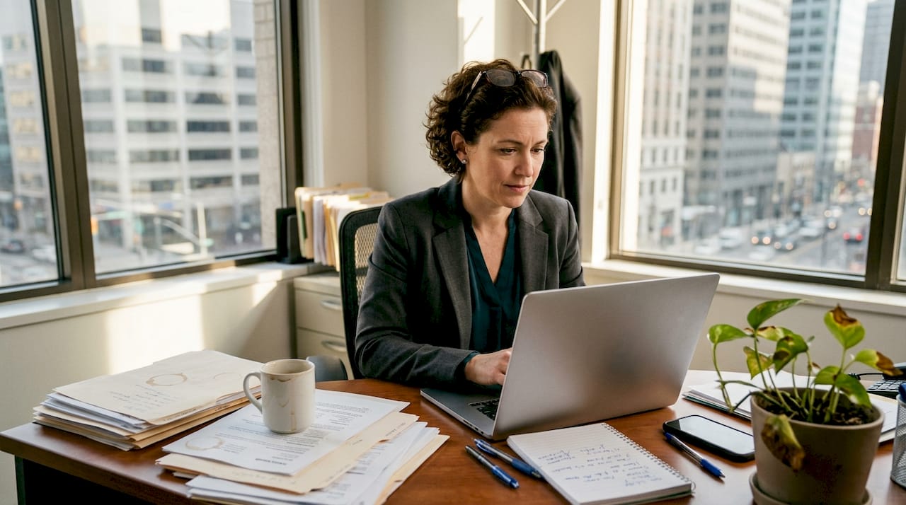 Recruiter reviewing candidate challenge results