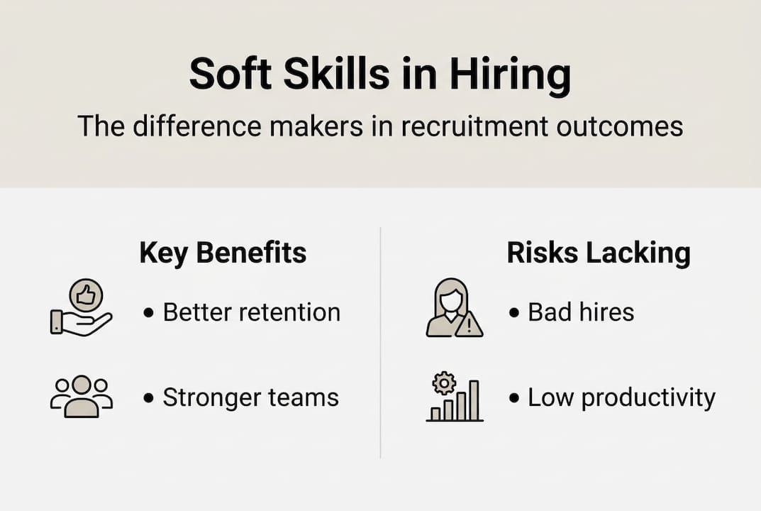 Infographic on soft skills impact in recruitment