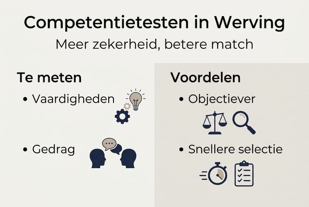 Infographic: voordelen en aandachtspunten van competentietests