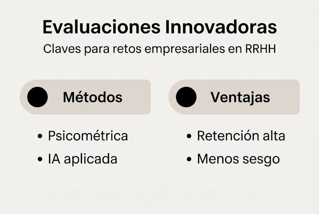 Infografía sobre nuevas tendencias en la evaluación de talento en Recursos Humanos
