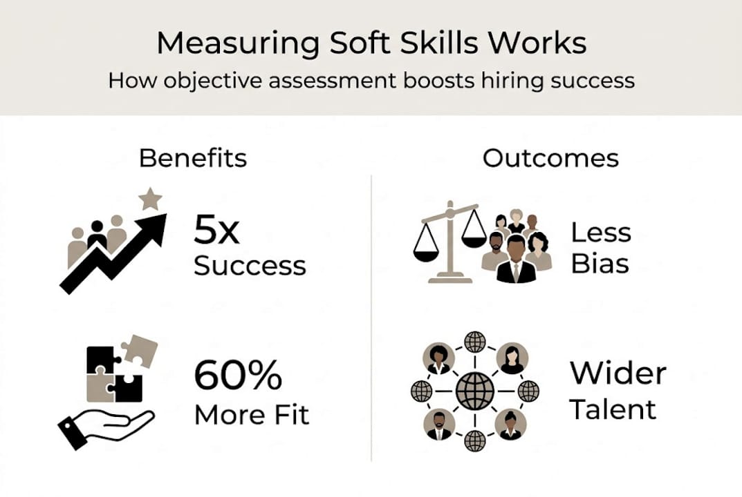 Infographic showing soft skills assessment outcomes