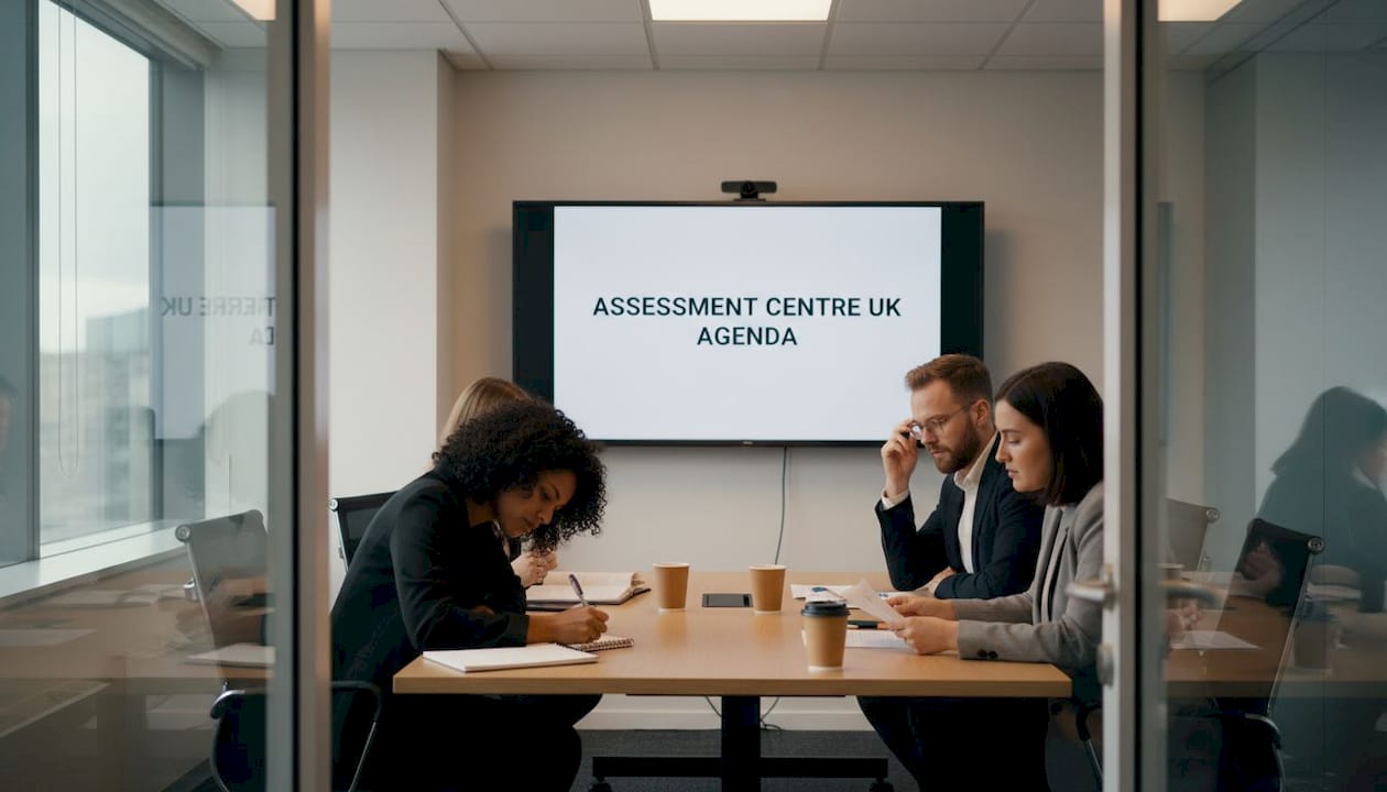 Group of candidates at assessment centre