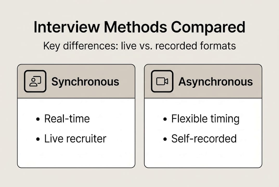 Infographic comparing interview methods
