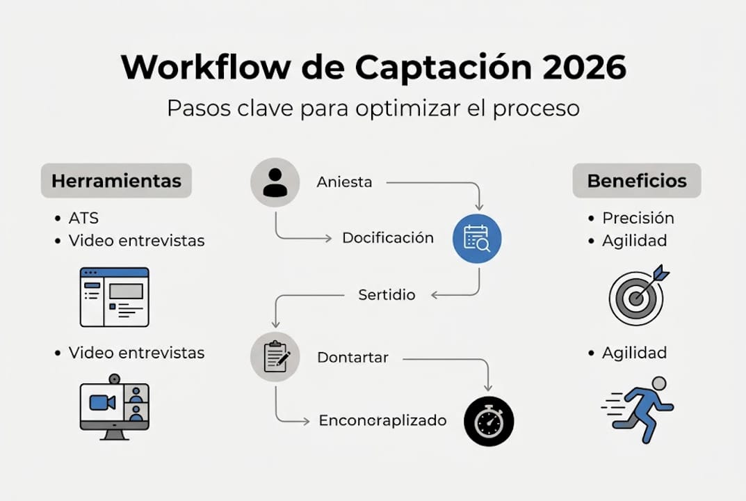 Infografía sobre el proceso de selección de talento para 2026