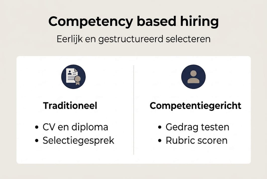 Infographic: traditioneel werven versus werven op basis van competenties