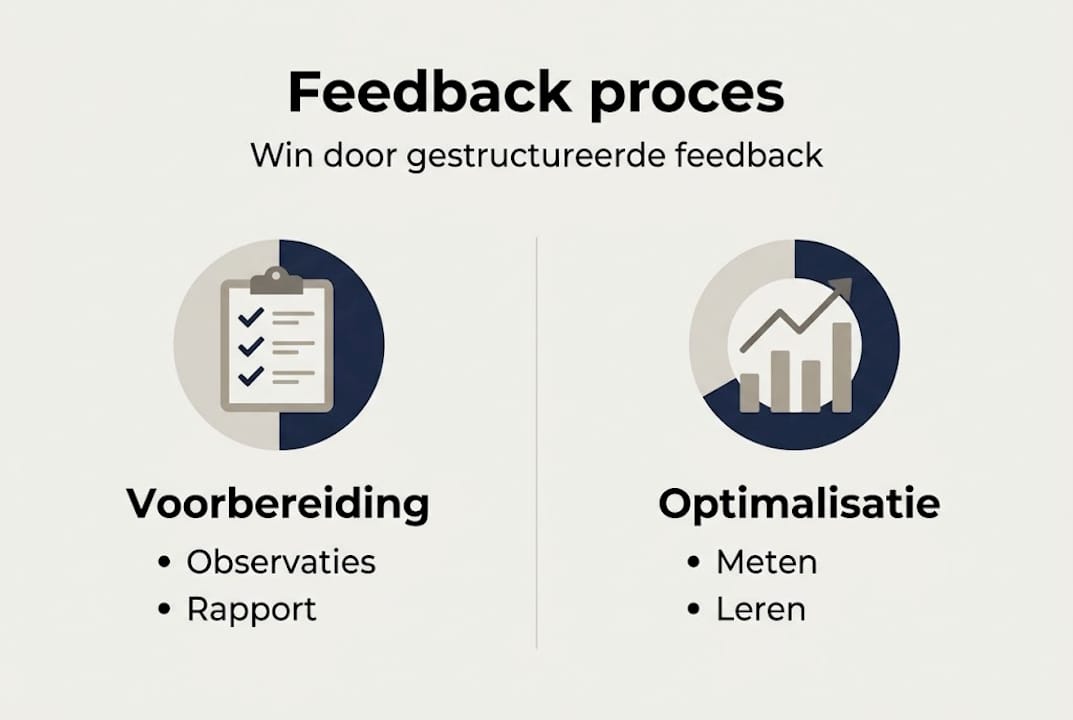 Visuele uitleg van het feedbackproces binnen recruitment
