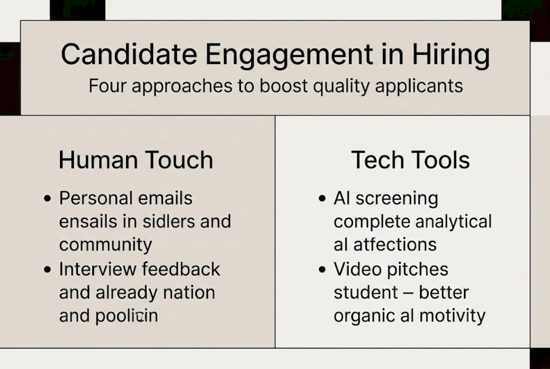 Infographic of engagement strategies in hiring