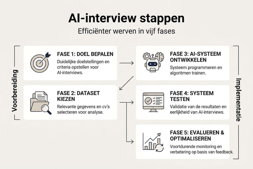 Overzicht: de belangrijkste stappen voor een succesvol AI-interview
