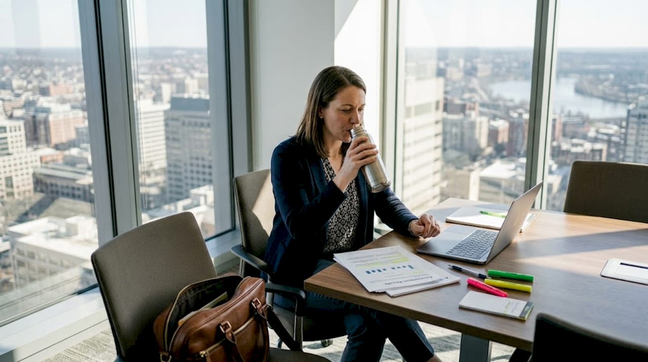 Professional reviewing talent assessment documents