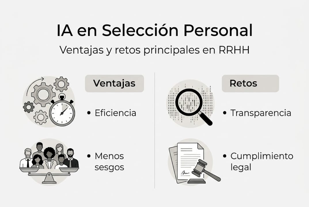 Infografía: oportunidades y desafíos de la inteligencia artificial en la gestión de recursos humanos