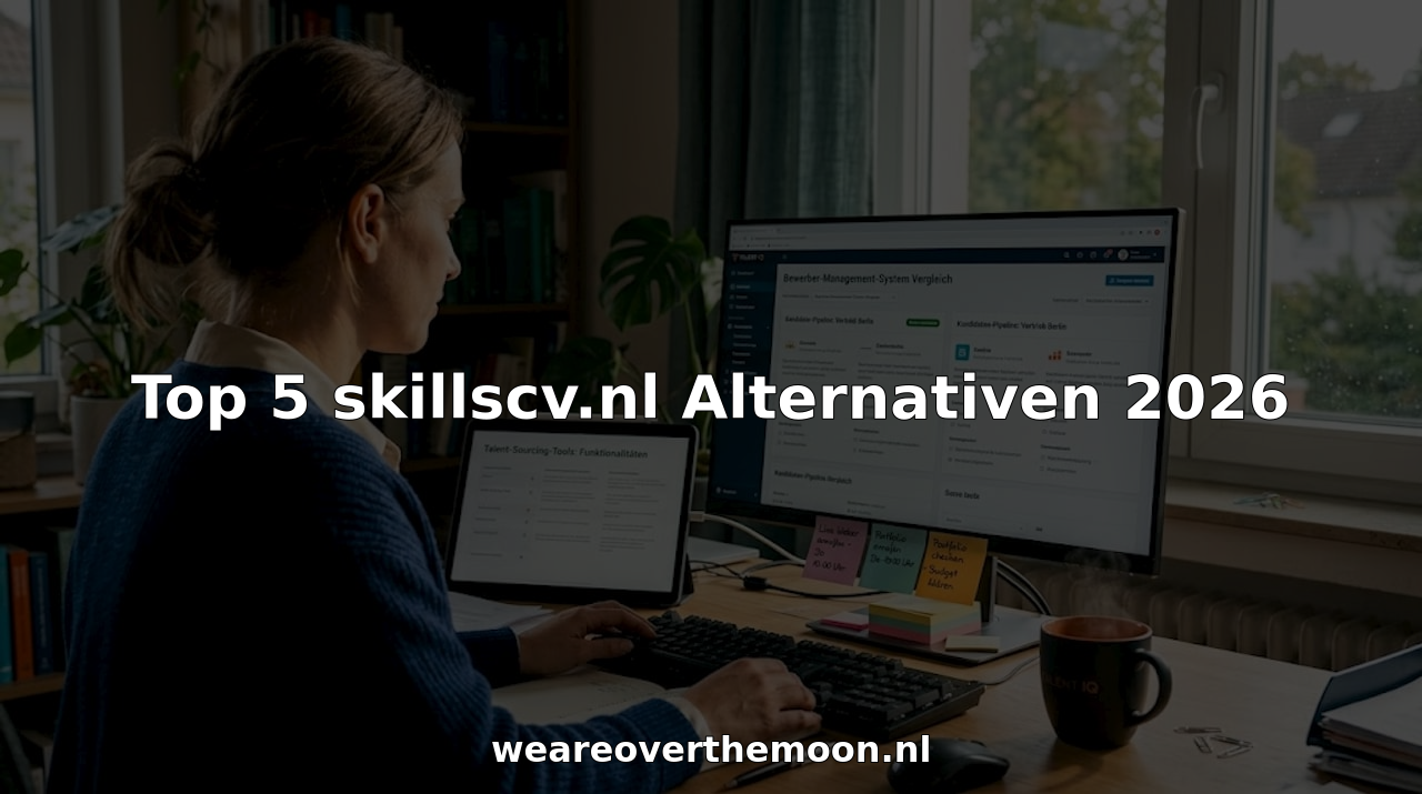 Ein Recruiter sitzt im Homeoffice am Schreibtisch und vergleicht verschiedene Lebenslauf-Plattformen.