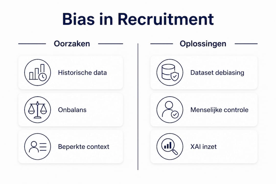 Infographic: waarom recruitment soms niet eerlijk verloopt – oorzaken van bias én hoe je het kunt aanpakken