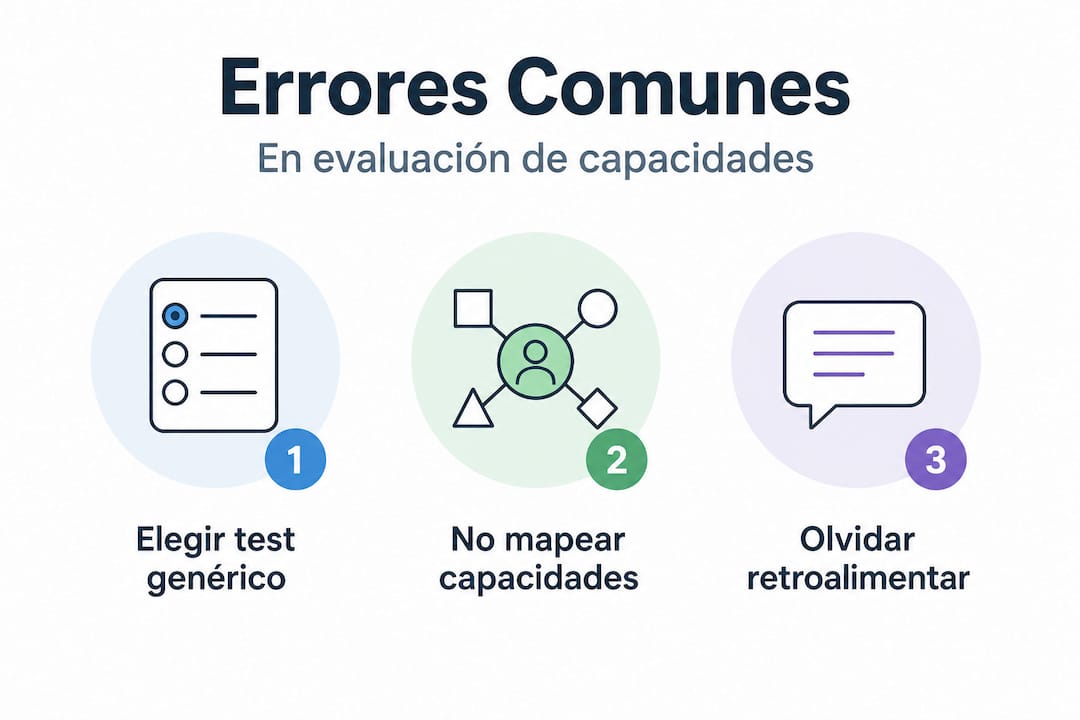 Infografía: pasos y errores frecuentes al evaluar