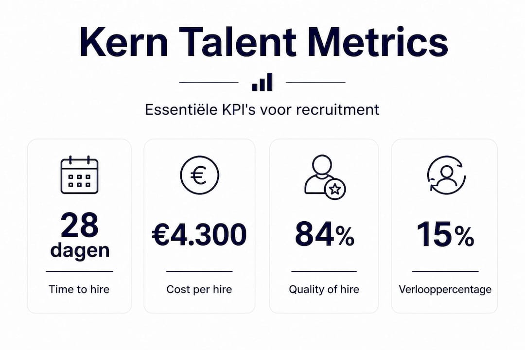 Infographic met de belangrijkste recruitmentkengetallen over talent