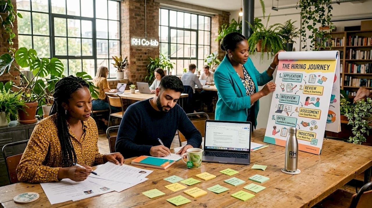HR team collaborating on diversity hiring