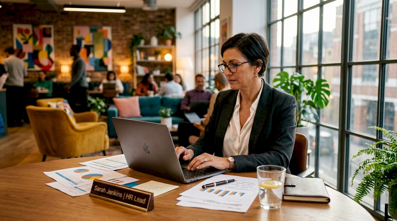 HR leader reviewing diversity hiring metrics