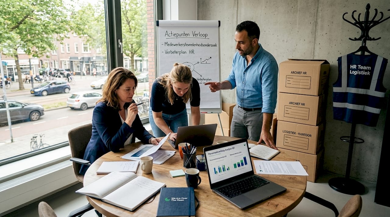 Het HR-team buigt zich over de recente ontwikkelingen rondom personeelsverloop en bespreekt mogelijke oorzaken en oplossingen.