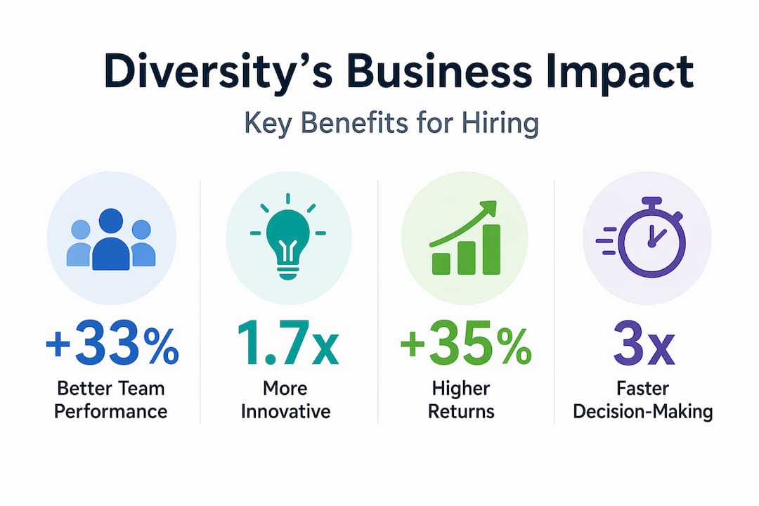 Infographic on diversity hiring impact statistics