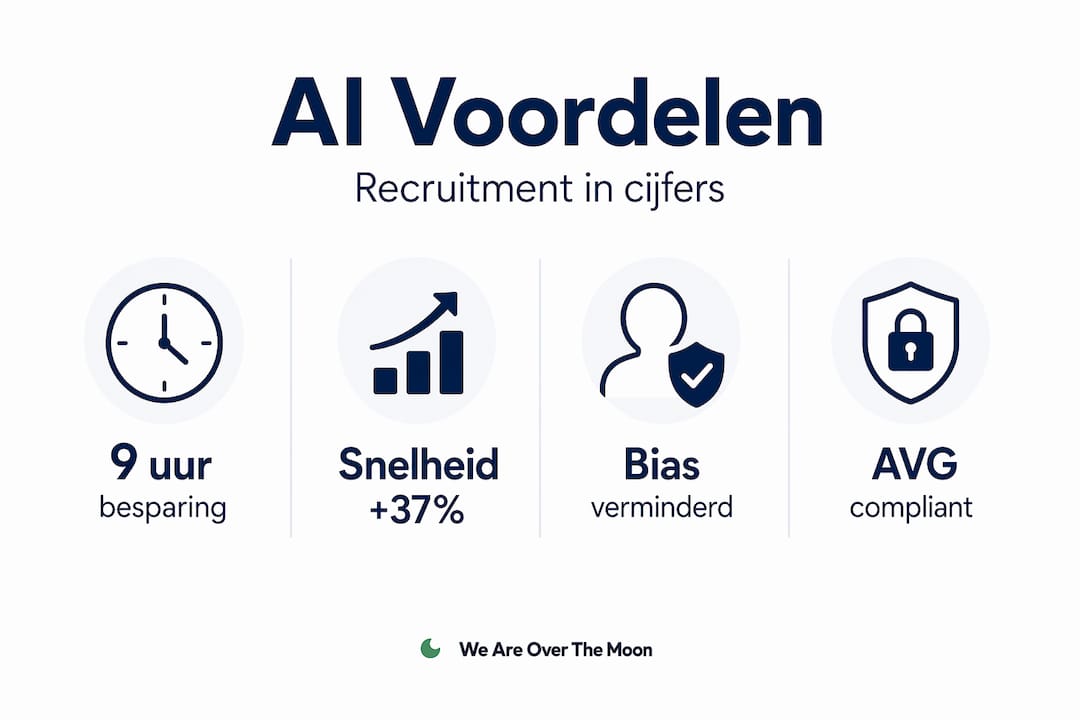 Overzicht met de belangrijkste cijfers over AI in recruitment