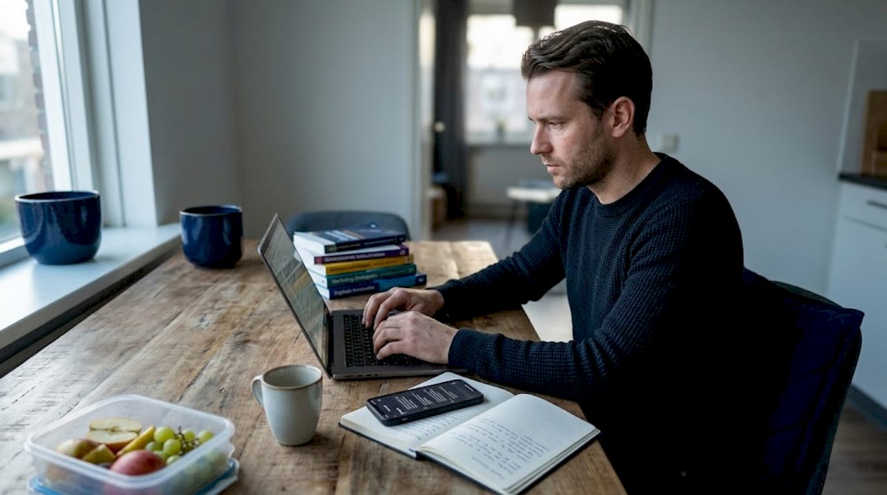 Sollicitant zet laptop en AI slim in tijdens het sollicitatieproces