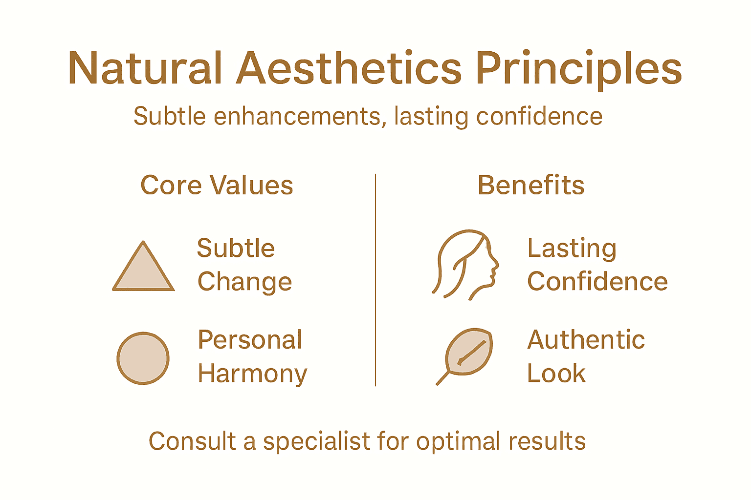Infographic of natural aesthetics principles and benefits