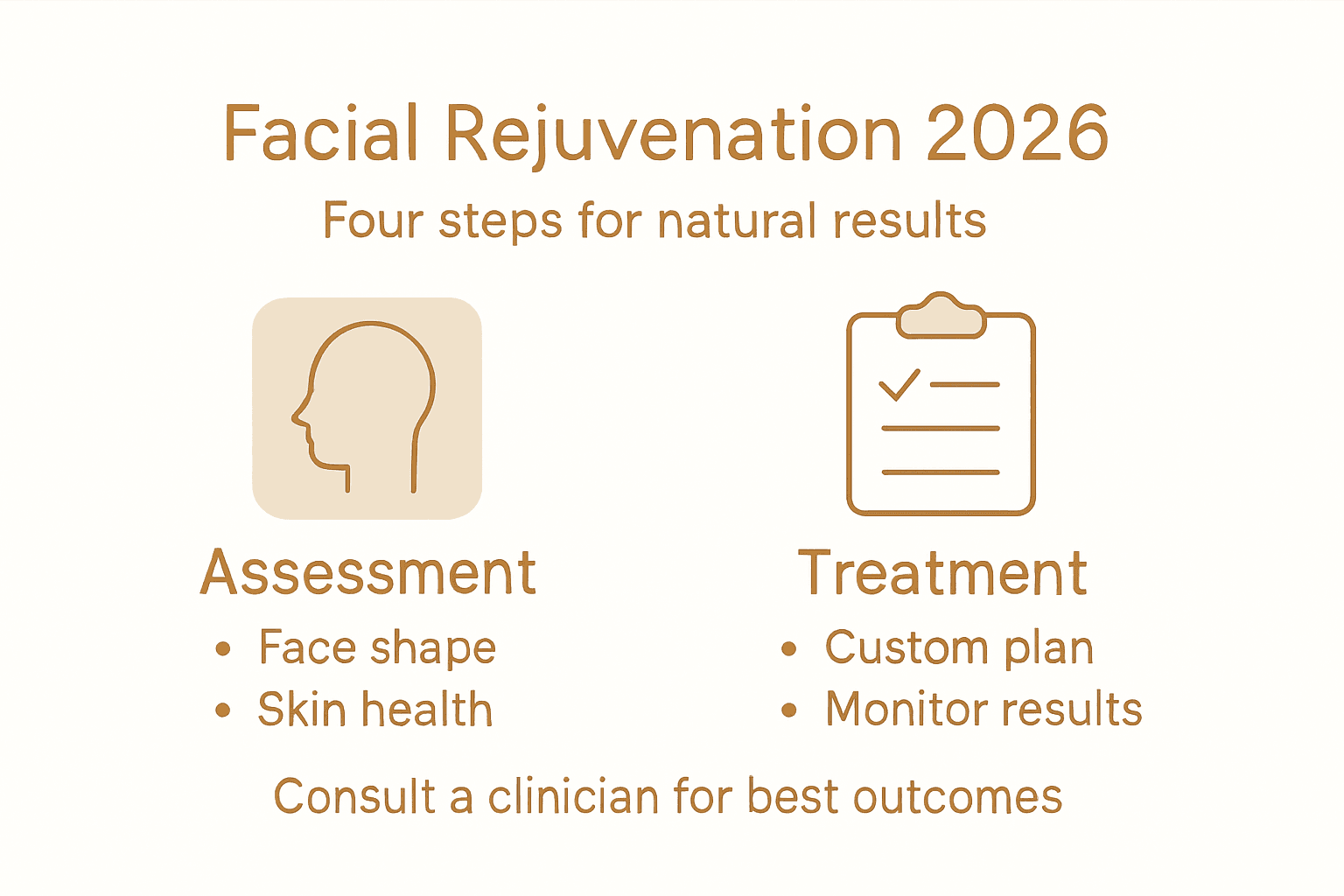 Infographic of four facial rejuvenation steps