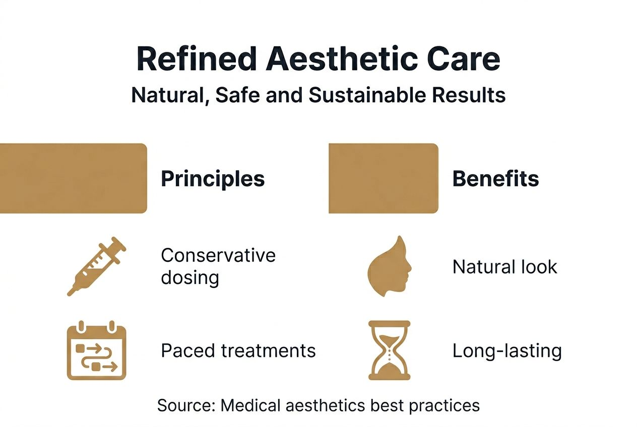 Infographic showing refined aesthetics principles