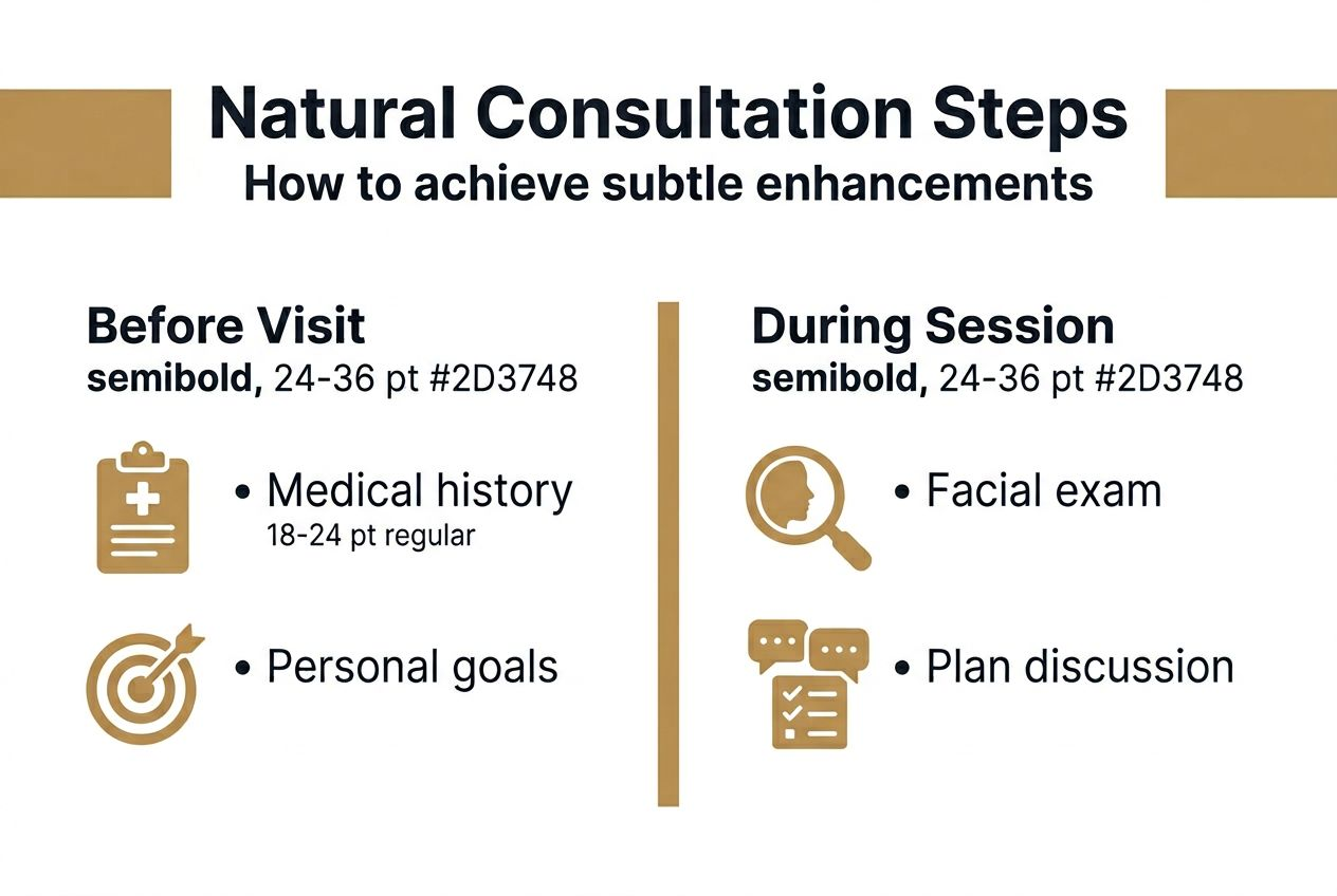 Infographic of aesthetic consultation sequence