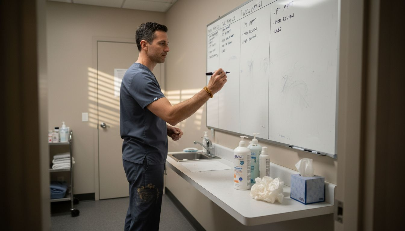 Provider schedules skincare treatment plan