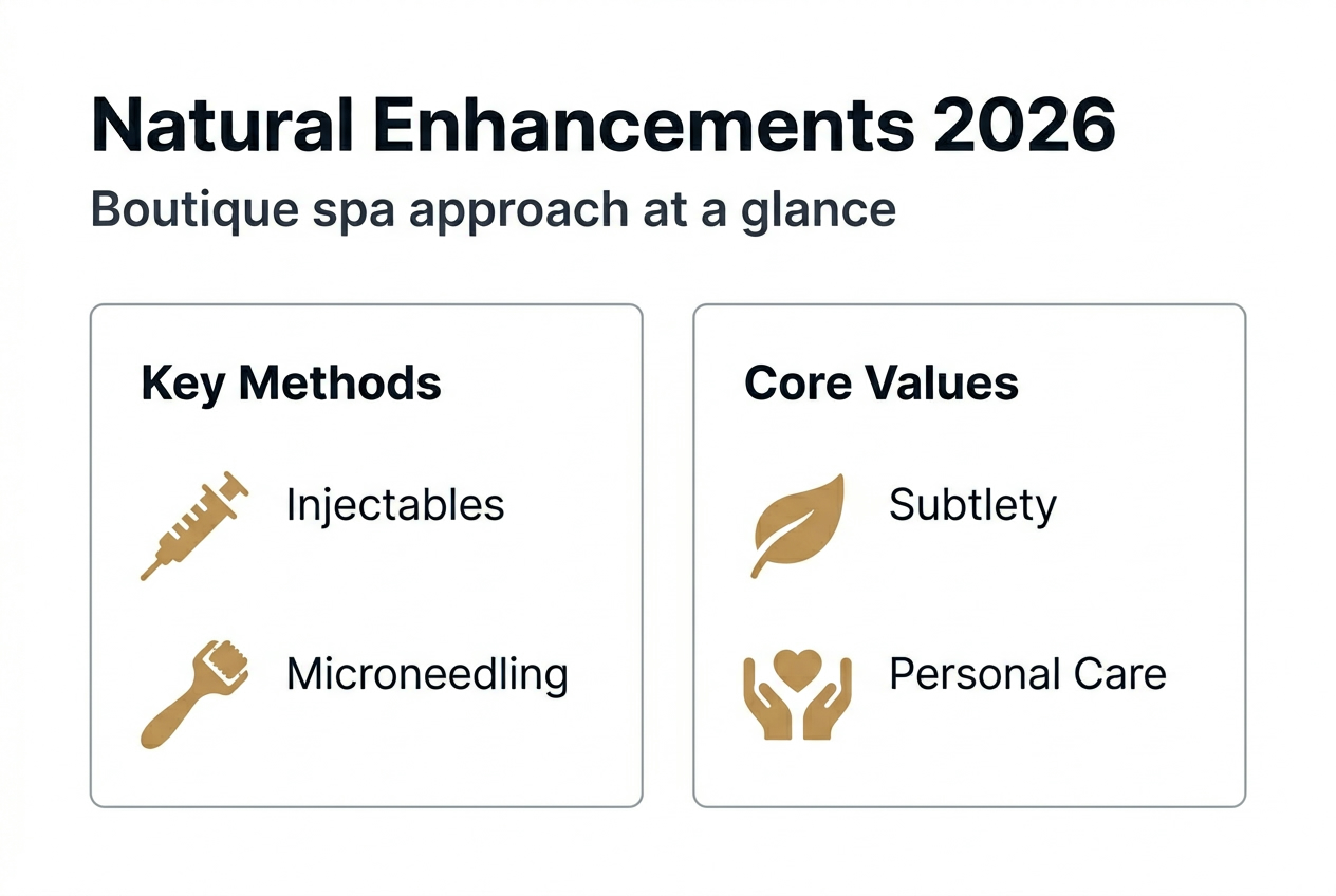 Infographic overview of 2026 boutique spa trends