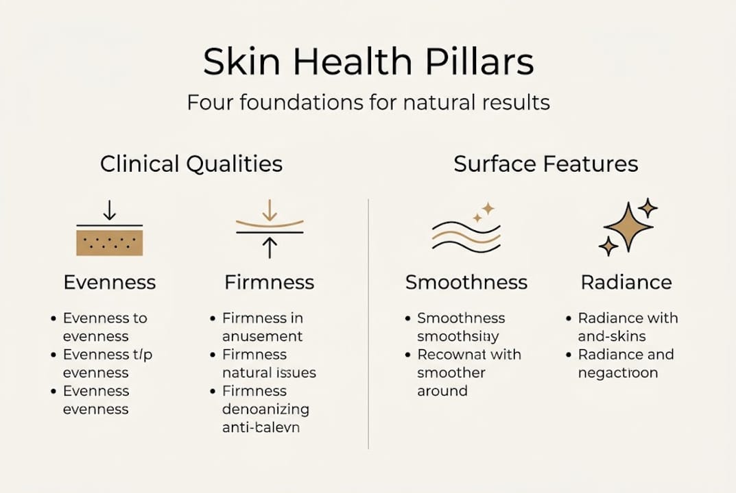 Infographic of four skin health pillars