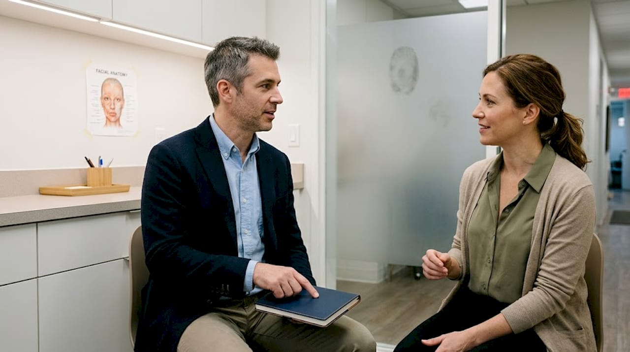 Patient and provider discuss treatment options