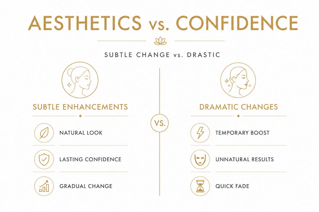 Infographic comparing subtle and dramatic enhancements